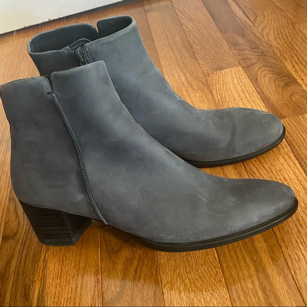Slate Gray Suede Booties by Ecco